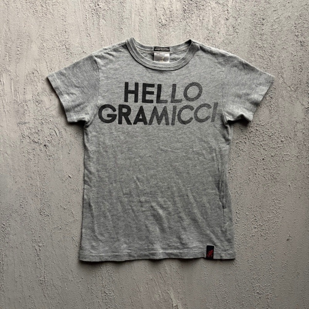 Denim Dungaree Gramicci T Shirt Large 150CM Grey Japan Baby Tee